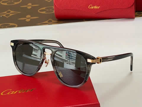 Replica Cartier Sunglasses for Men Women Polarized UV400 Protection Mirrored Lens with Spring Hinges 100