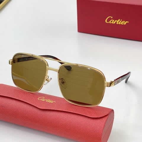 Replica Cartier Sunglasses for Men Women Polarized UV400 Protection Mirrored Lens with Spring Hinges 93