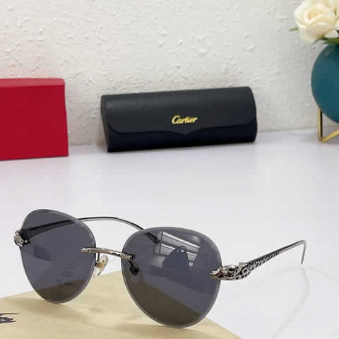 Replica Cartier Sunglasses for Men Women Polarized UV400 Protection Mirrored Lens with Spring Hinges 81
