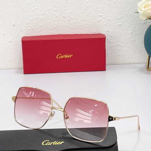 Replica Cartier Sunglasses for Men Women Polarized UV400 Protection Mirrored Lens with Spring Hinges 74