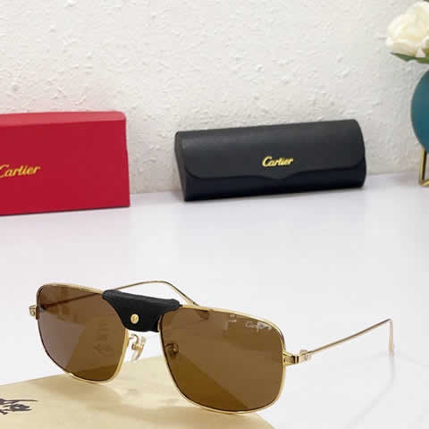 Replica Cartier Sunglasses for Men Women Polarized UV400 Protection Mirrored Lens with Spring Hinges 71