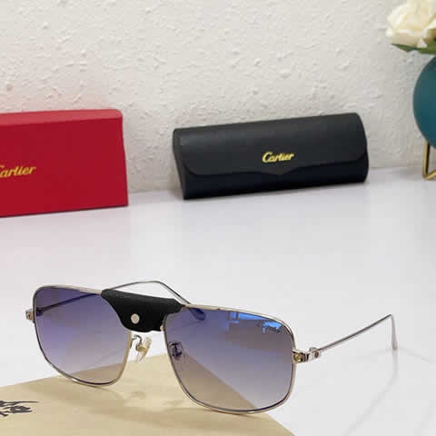 Replica Cartier Sunglasses for Men Women Polarized UV400 Protection Mirrored Lens with Spring Hinges 68