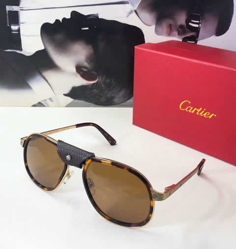 Replica Cartier Sunglasses for Men Women Polarized UV400 Protection Mirrored Lens with Spring Hinges 64