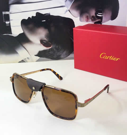 Replica Cartier Sunglasses for Men Women Polarized UV400 Protection Mirrored Lens with Spring Hinges 59