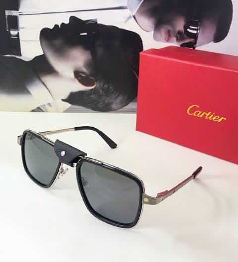 Replica Cartier Sunglasses for Men Women Polarized UV400 Protection Mirrored Lens with Spring Hinges 57