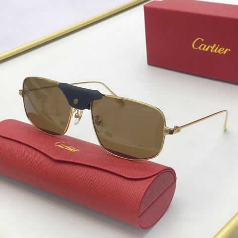 Replica Cartier Sunglasses for Men Women Polarized UV400 Protection Mirrored Lens with Spring Hinges 17