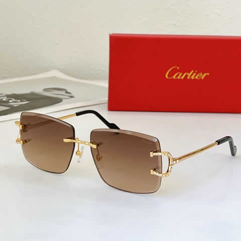 Replica Cartier Sunglasses for Men Women Polarized UV400 Protection Mirrored Lens with Spring Hinges 09