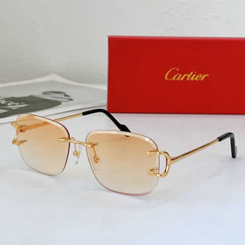 Replica Cartier Sunglasses for Men Women Polarized UV400 Protection Mirrored Lens with Spring Hinges 01