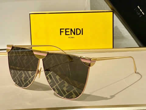 Replica Fendi Fashion Brand Designer Cat Eye Women Sunglasses Oversized Sun Glasses Cat eye Vintage Female Eyewear 128