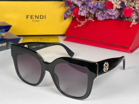 Replica Fendi Fashion Brand Designer Cat Eye Women Sunglasses Oversized Sun Glasses Cat eye Vintage Female Eyewear 116