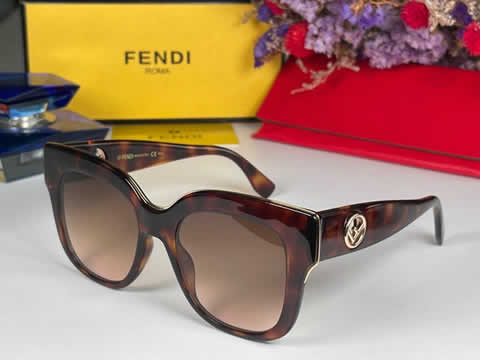 Replica Fendi Fashion Brand Designer Cat Eye Women Sunglasses Oversized Sun Glasses Cat eye Vintage Female Eyewear 114