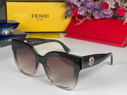 Replica Fendi Fashion Brand Designer Cat Eye Women Sunglasses Oversized Sun Glasses Cat eye Vintage Female Eyewear 113