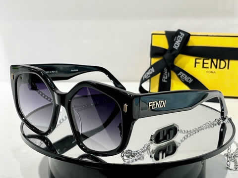 Replica Fendi Fashion Brand Designer Cat Eye Women Sunglasses Oversized Sun Glasses Cat eye Vintage Female Eyewear 96