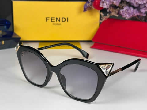 Replica Fendi Fashion Brand Designer Cat Eye Women Sunglasses Oversized Sun Glasses Cat eye Vintage Female Eyewear 91