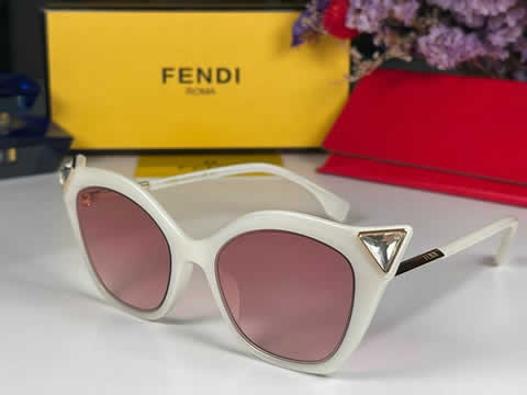 Replica Fendi Fashion Brand Designer Cat Eye Women Sunglasses Oversized Sun Glasses Cat eye Vintage Female Eyewear 90
