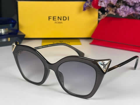 Replica Fendi Fashion Brand Designer Cat Eye Women Sunglasses Oversized Sun Glasses Cat eye Vintage Female Eyewear 89