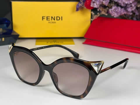 Replica Fendi Fashion Brand Designer Cat Eye Women Sunglasses Oversized Sun Glasses Cat eye Vintage Female Eyewear 88