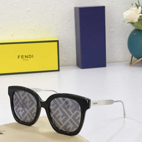 Replica Fendi Fashion Brand Designer Cat Eye Women Sunglasses Oversized Sun Glasses Cat eye Vintage Female Eyewear 77