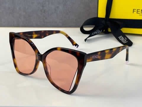 Replica Fendi Fashion Brand Designer Cat Eye Women Sunglasses Oversized Sun Glasses Cat eye Vintage Female Eyewear 74