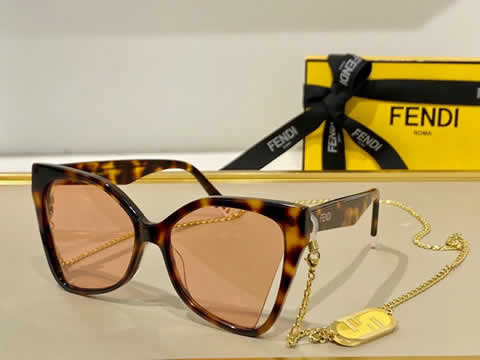 Replica Fendi Fashion Brand Designer Cat Eye Women Sunglasses Oversized Sun Glasses Cat eye Vintage Female Eyewear 65