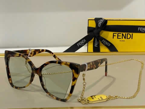 Replica Fendi Fashion Brand Designer Cat Eye Women Sunglasses Oversized Sun Glasses Cat eye Vintage Female Eyewear 64