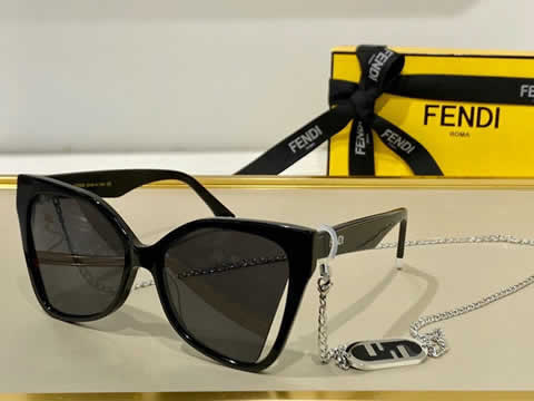 Replica Fendi Fashion Brand Designer Cat Eye Women Sunglasses Oversized Sun Glasses Cat eye Vintage Female Eyewear 63