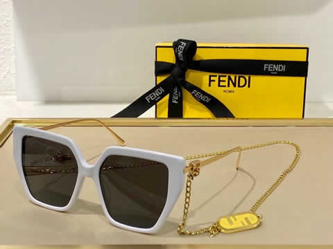 Replica Fendi Fashion Brand Designer Cat Eye Women Sunglasses Oversized Sun Glasses Cat eye Vintage Female Eyewear 61
