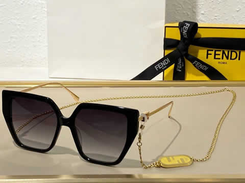 Replica Fendi Fashion Brand Designer Cat Eye Women Sunglasses Oversized Sun Glasses Cat eye Vintage Female Eyewear 60