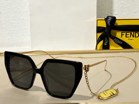 Replica Fendi Fashion Brand Designer Cat Eye Women Sunglasses Oversized Sun Glasses Cat eye Vintage Female Eyewear 59