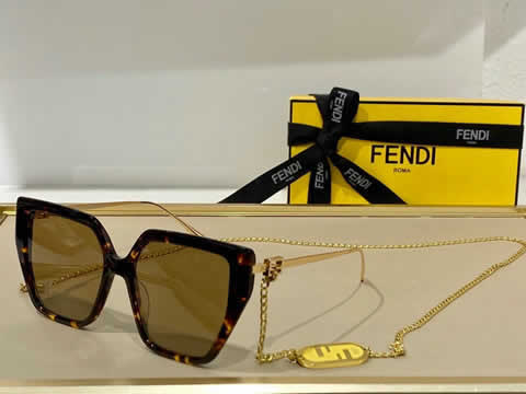 Replica Fendi Fashion Brand Designer Cat Eye Women Sunglasses Oversized Sun Glasses Cat eye Vintage Female Eyewear 58