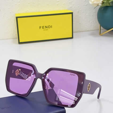 Replica Fendi Fashion Brand Designer Cat Eye Women Sunglasses Oversized Sun Glasses Cat eye Vintage Female Eyewear 57