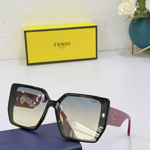 Replica Fendi Fashion Brand Designer Cat Eye Women Sunglasses Oversized Sun Glasses Cat eye Vintage Female Eyewear 56