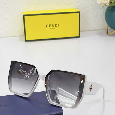 Replica Fendi Fashion Brand Designer Cat Eye Women Sunglasses Oversized Sun Glasses Cat eye Vintage Female Eyewear 54