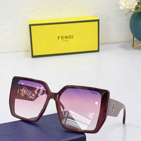 Replica Fendi Fashion Brand Designer Cat Eye Women Sunglasses Oversized Sun Glasses Cat eye Vintage Female Eyewear 51