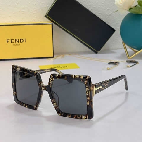 Replica Fendi Fashion Brand Designer Cat Eye Women Sunglasses Oversized Sun Glasses Cat eye Vintage Female Eyewear 48