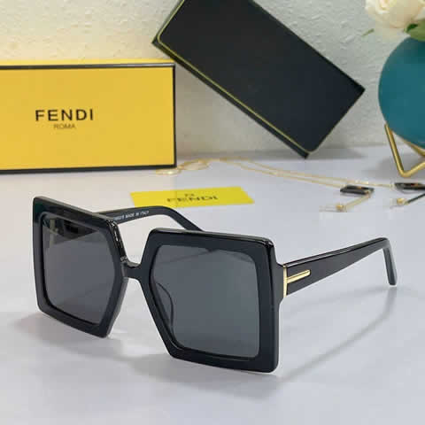 Replica Fendi Fashion Brand Designer Cat Eye Women Sunglasses Oversized Sun Glasses Cat eye Vintage Female Eyewear 47