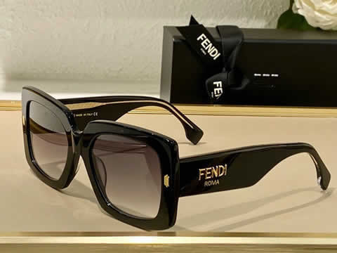 Replica Fendi Fashion Brand Designer Cat Eye Women Sunglasses Oversized Sun Glasses Cat eye Vintage Female Eyewear 31
