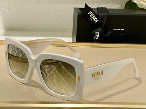 Replica Fendi Fashion Brand Designer Cat Eye Women Sunglasses Oversized Sun Glasses Cat eye Vintage Female Eyewear 29