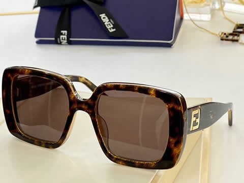 Replica Fendi Fashion Brand Designer Cat Eye Women Sunglasses Oversized Sun Glasses Cat eye Vintage Female Eyewear 09