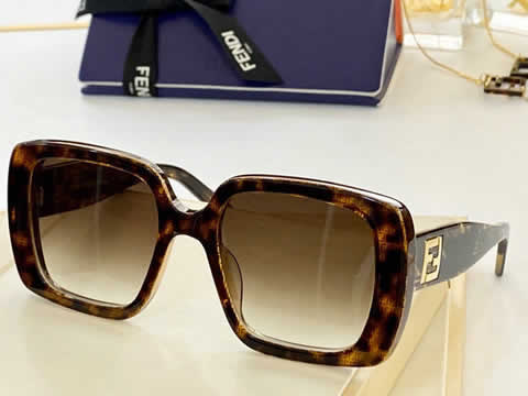 Replica Fendi Fashion Brand Designer Cat Eye Women Sunglasses Oversized Sun Glasses Cat eye Vintage Female Eyewear 08