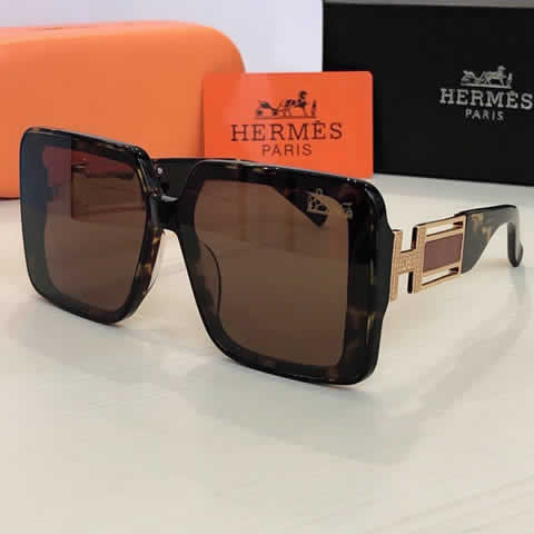 Replica Hermes Luxury Brand Sunglasses Men Polarized Driving Coating Glasses Metal Rimless Pilot Sun glasses For Men 45