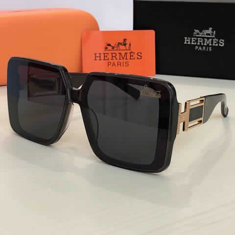 Replica Hermes Luxury Brand Sunglasses Men Polarized Driving Coating Glasses Metal Rimless Pilot Sun glasses For Men 43