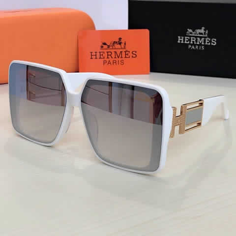 Replica Hermes Luxury Brand Sunglasses Men Polarized Driving Coating Glasses Metal Rimless Pilot Sun glasses For Men 41