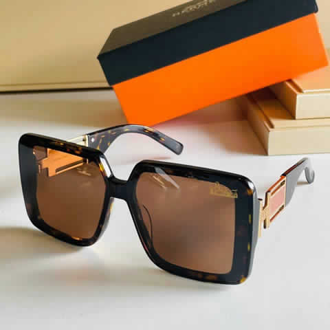 Replica Hermes Luxury Brand Sunglasses Men Polarized Driving Coating Glasses Metal Rimless Pilot Sun glasses For Men 39