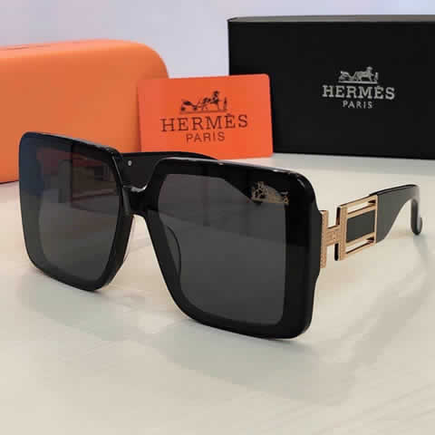 Replica Hermes Luxury Brand Sunglasses Men Polarized Driving Coating Glasses Metal Rimless Pilot Sun glasses For Men 36