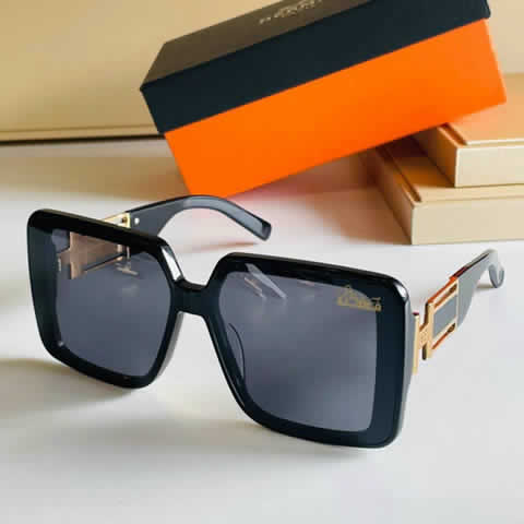 Replica Hermes Luxury Brand Sunglasses Men Polarized Driving Coating Glasses Metal Rimless Pilot Sun glasses For Men 35