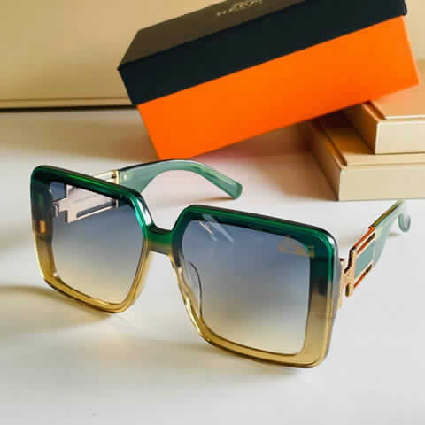 Replica Hermes Luxury Brand Sunglasses Men Polarized Driving Coating Glasses Metal Rimless Pilot Sun glasses For Men 34