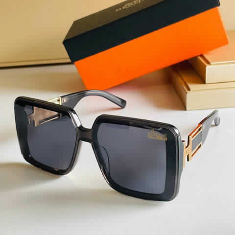 Replica Hermes Luxury Brand Sunglasses Men Polarized Driving Coating Glasses Metal Rimless Pilot Sun glasses For Men 33