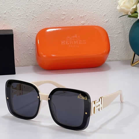 Replica Hermes Luxury Brand Sunglasses Men Polarized Driving Coating Glasses Metal Rimless Pilot Sun glasses For Men 26