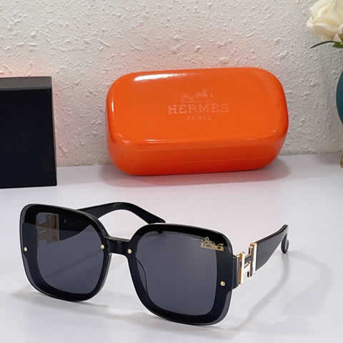Replica Hermes Luxury Brand Sunglasses Men Polarized Driving Coating Glasses Metal Rimless Pilot Sun glasses For Men 25